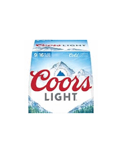 COORS LT ALUM 9PK