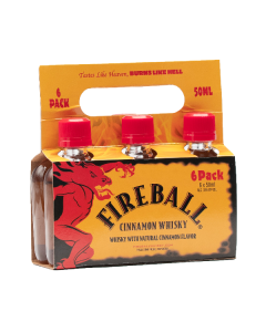 FIREBALL CINNAMON WHISKY 6 PACK CARRIER - 3123E