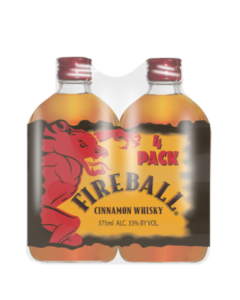 FIREBALL CINNAMON WHISKY 4 PACK 375ML - 3124M