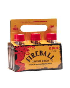 FIREBALL CINNAMON WHISKY 12 PACK CARRIER - 3125E