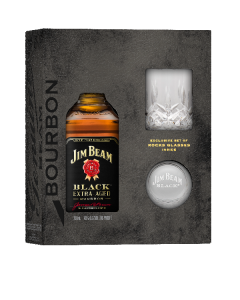 JIM BEAM BLACK W/GLASSES - 4121B