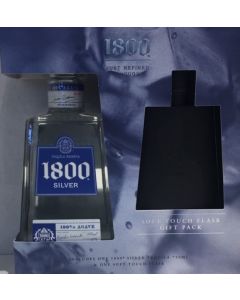 1800 SILVER & FLASK - 2983B